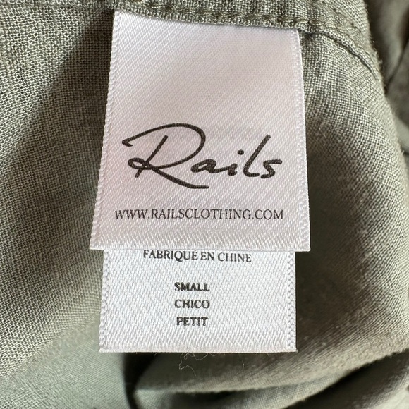 Rails Kona Sage Shirt Inca Embroidery Linen Blend Size Small - Picture 10 of 12